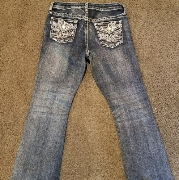 Arizona GIRLS Bling Bootcut jeans size 12 - Picture 2 of 4